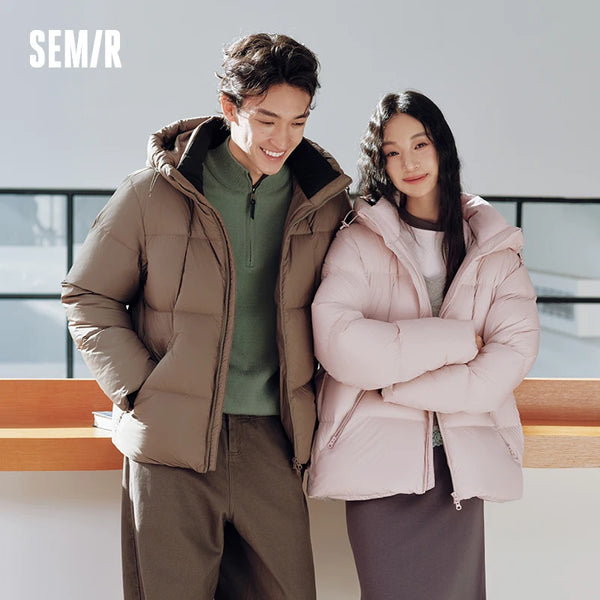 អាវធំ Semir សម្រាប់បុរសនិងស្ត្រី ៩០ ភាគរយ ធ្វើពីរោមចៀម មានក្រណាត់ មានកំដៅ និងការពារទឹក ឆ្នាំ ២០២៦ សម្រាប់ពាក់ប្រចាំថ្ងៃក្នុងរដូវរងាថ្មី