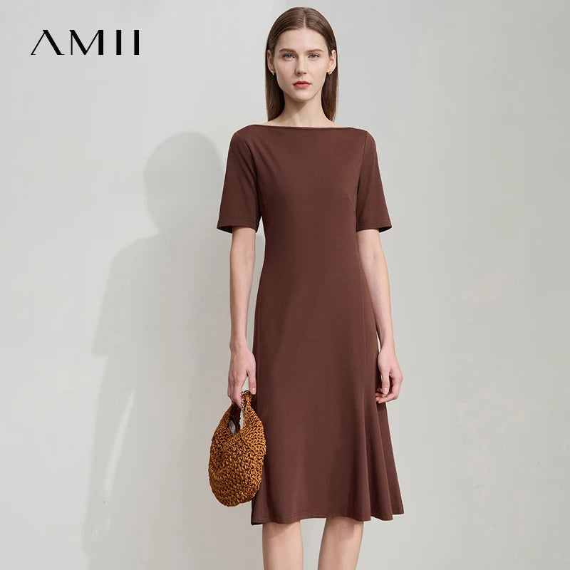 រ៉ូប AMII សម្រាប់នារីការិយាល័យរដូវក្តៅឆ្នាំ ២០២៦ ដៃខ្លីក សំពត់កន្ទុយត្រី រ៉ូបសម្រាប់នារីទាន់សម័យ 12542282