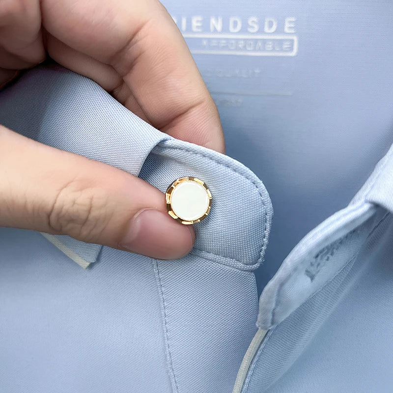 High-End Men Short-Sleeved Polo Shirt Lapel Button Letter Print Outdoor Sports Summer New T-Shirt Golf Business Casual Men'sWear
