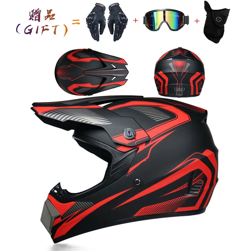 Send 3 pieces gift motorcycle helmet children off-road helmet bike downhill AM DH cross helmet capacete motocross casco