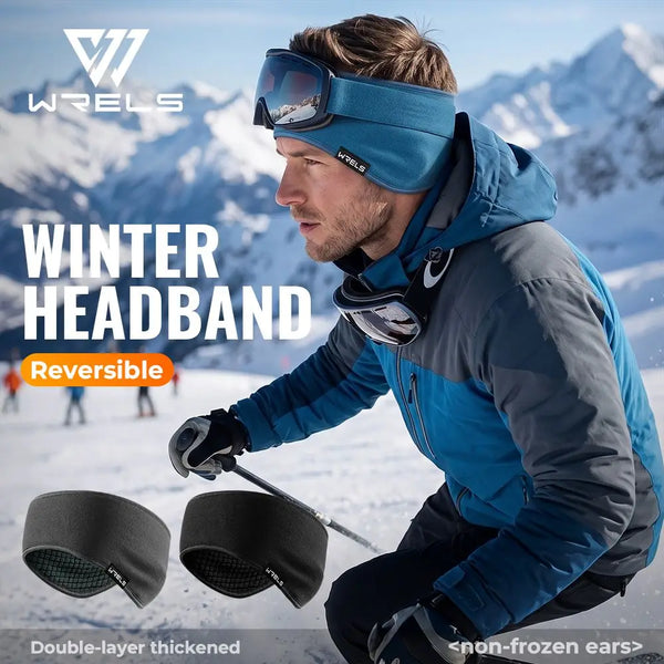 WRELS Ear Warmers Breathable Anti Cold Ear Covers Headband Fleece Lined Elastic Running Skiing Men Women Winter Riding Earmuffs