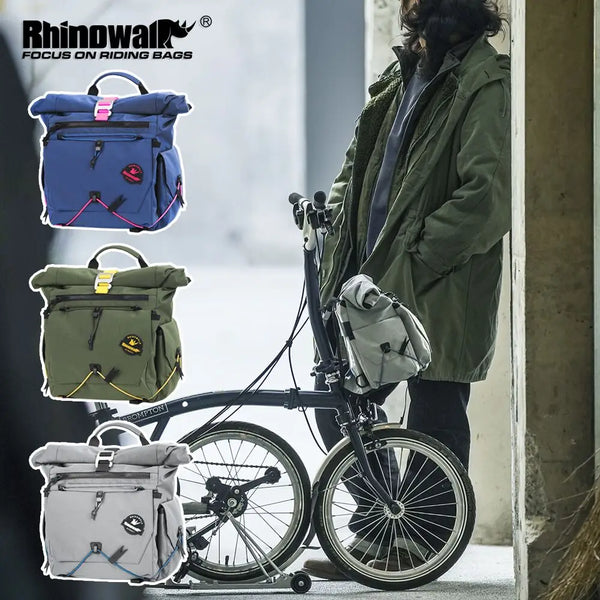 កាបូបស្ពាយដៃចង្កូតកង់ Rhinowalk ទំហំ 17 លីត្រ សម្រាប់កង់បត់ Brompton Dahon