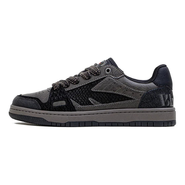 ស្បែកជើងប៉ាតាបុរស Maden Casual Snake Year Black Mamba Low-Top Flat Sole ស្បែកជើងពណ៌ខ្មៅសម្រាប់រដូវផ្ការីករដូវស្លឹកឈើជ្រុះ ស្បែកជើងស្គីតប៊េត
