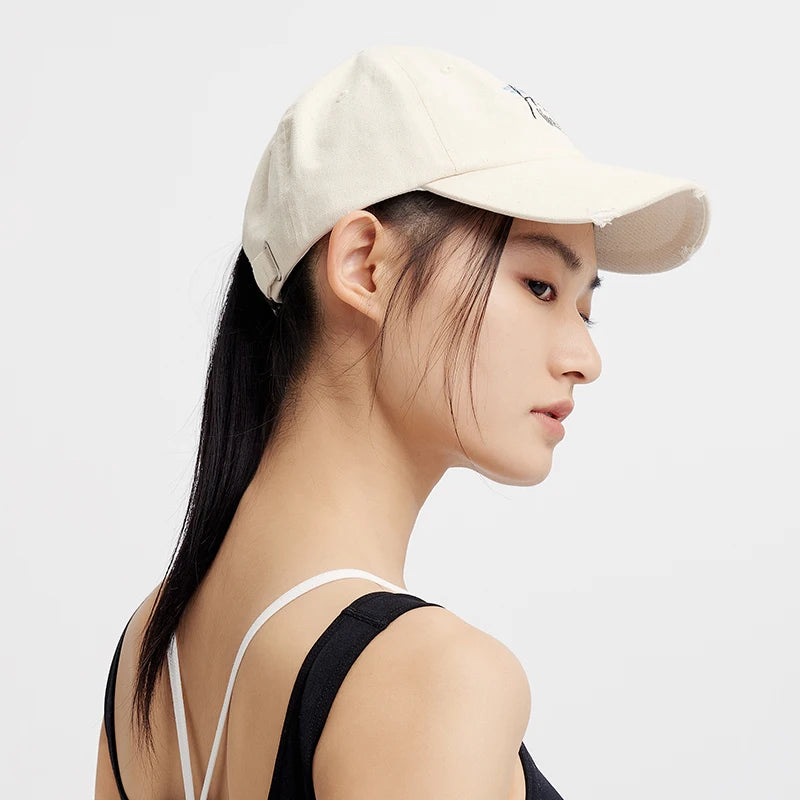 Semir Men Distressed Embroidered Baseball Cap Face Slimming 2025 Summer Couple Vintage Denim Hat