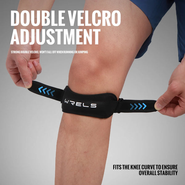 WRELS Adjustable Knee Tendon Patellar Strap Knee Braces for Knee Pain Running Sports Cycling Gym Knee Support Stabilizer Band