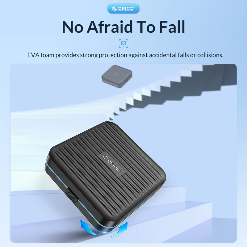 ORICO SD Card Case Micro SD Card Holder Case Soft Foam Interior Memory Card Storage Box for SSD/CF/SD Card Holder Organizer