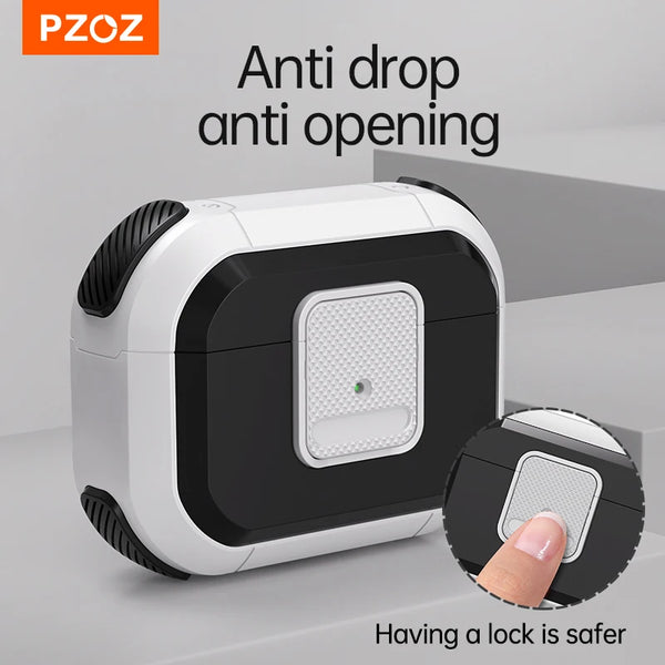 PZOZ For Apple Airpods Pro 2 2nd Generation Case Protective Cover For Airpods 3 3rd Earphone Case Secure Lock Clip With Keychain