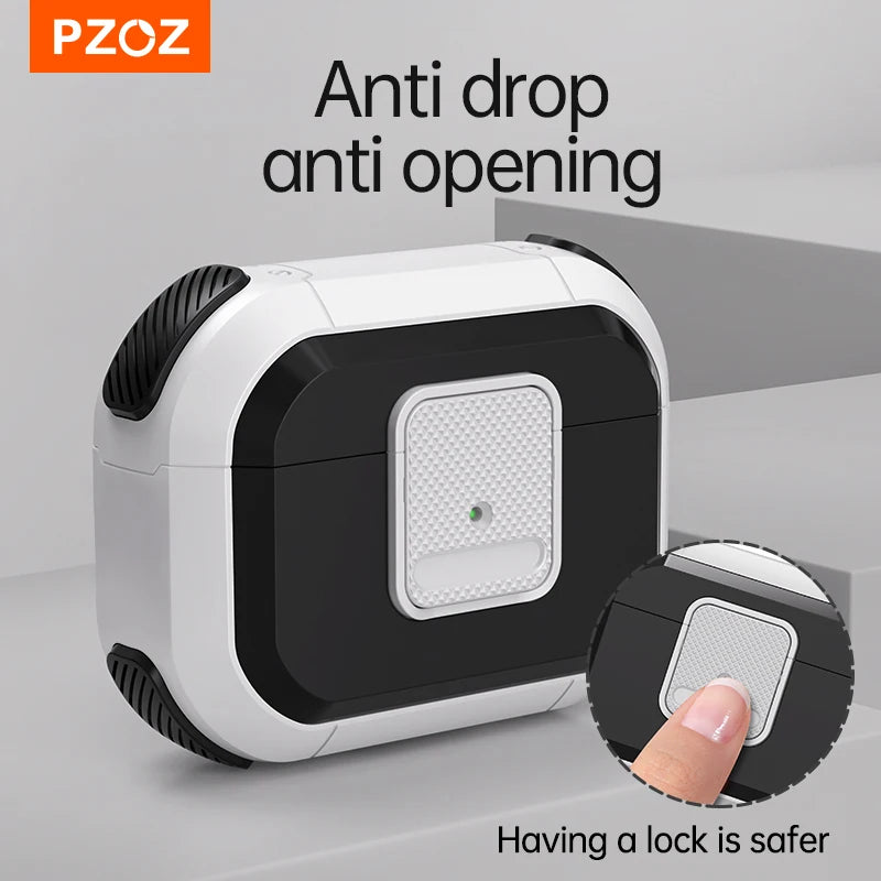 PZOZ For Apple Airpods Pro 2 2nd Generation Case Protective Cover For Airpods 3 3rd Earphone Case Secure Lock Clip With Keychain