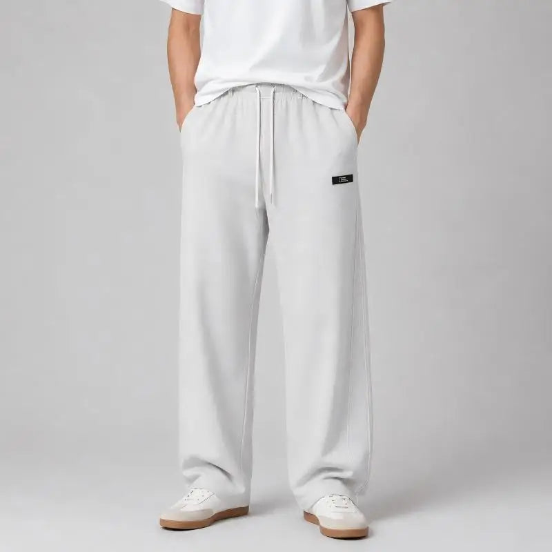 Semir Men Pants Elastic 2026 Waist Drawstring Loose Fit Straight Urban Casual Everyday Style Soft Comfortable Daily Wear Trendy