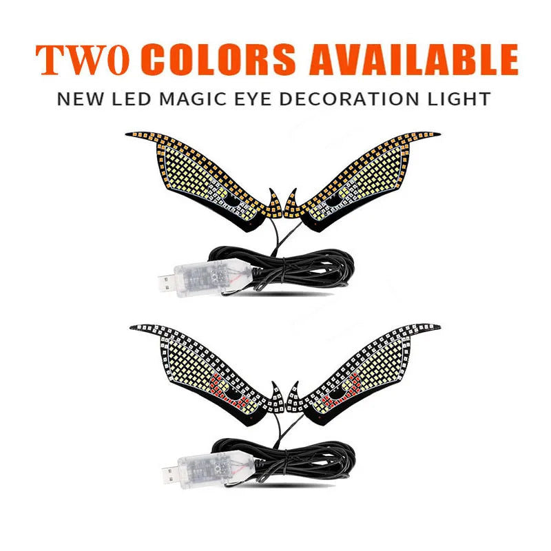 Devil Eyes Light for Cars Windshield USB Plug with11 Modes Warning Lamp Signs Atmosphere Decor Lighting for Car Accessories