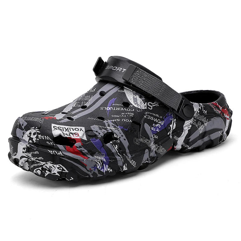 Plus Big Size 48 49 50 51 Summer Rubber Sandals Men Clogs Garden Shoes Zuecos Hombre Cholas Man Clog Beach Shoes Wide Foot