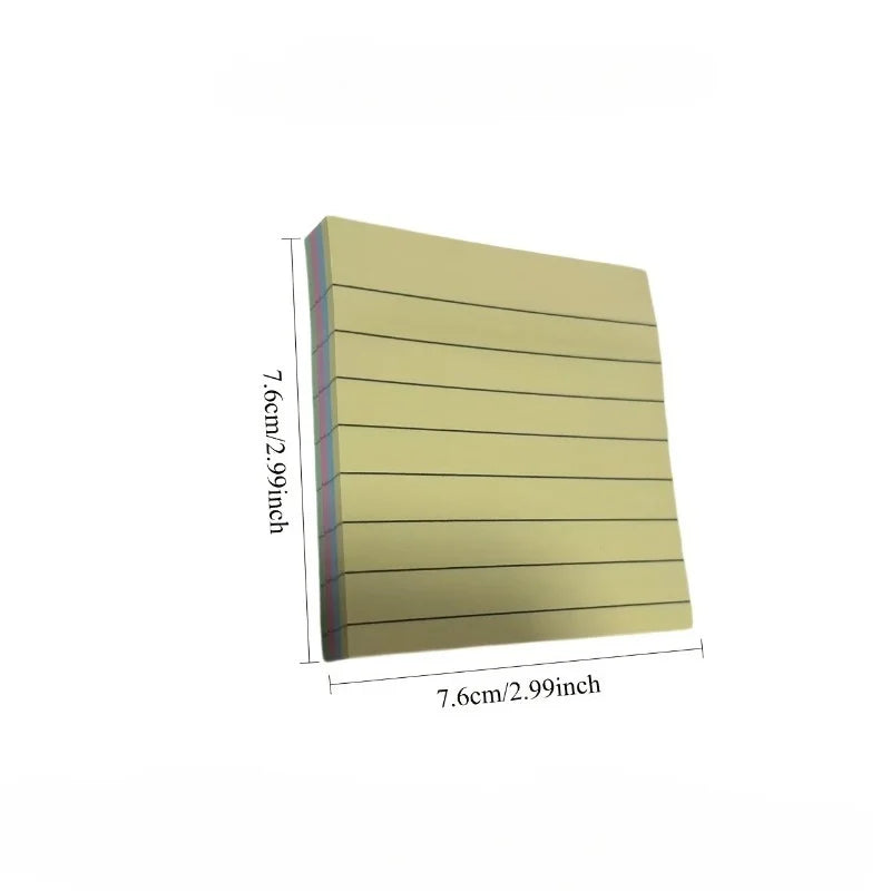 100sheets Horizontal Line Colored Sticky Notes,Tearable Student Message Memo Paper.-Office Stationery Memo Pad.notepad.