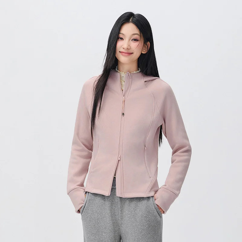 Semir Women Winter Jacket Panel Design Slim Fit Fleece Lined Hooded Raglan Sleeve Thumbhole Sport Style 2026 New