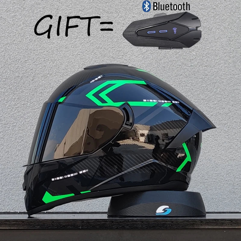 Gift Bluetooth Original Motorcycle Helmet Full face helmet Off Road Cascos para motos DOT  Certification Capacete Casco moto