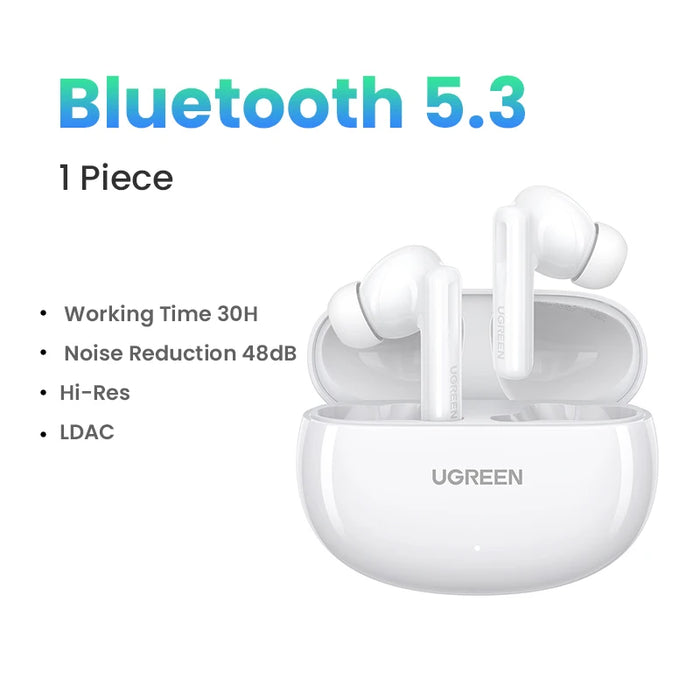 UGREEN HiTune T6 ANC TWS Wireless Earbuds Active Noise Cancellation Hi-Res LDAC Bluetooth 5.3 Earphones for iPhone 15 Pro Max HiTune T6 CHINA
