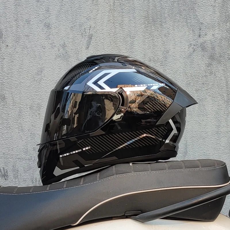 DOT approved motorcycle helmet racing full face helmet capacete double lens locomotive off-road helmet cascos para moto