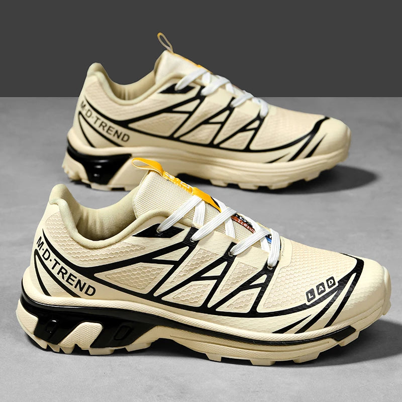 Mens Walking Shoes New Fashionable Shock-absorbing Outdoor Off-road Running Shoes Lightweight Non-Slip Hiking Shoes for Man