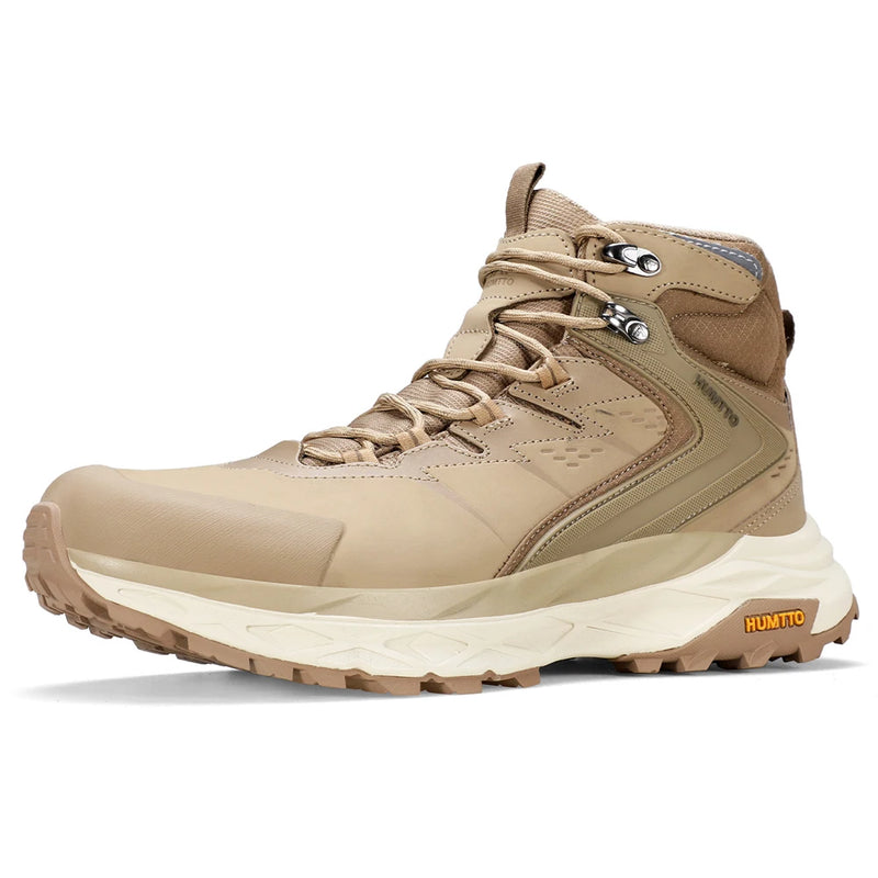 HUMTTO Genuine Leather Hiking Shoe for Men Breathable Outdoor Men's Sports Shoes Non-slip Winter Sneakers Black Trekking Boots