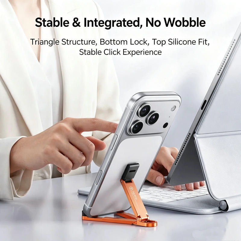 Mini Keychain Phone Stand Portable Foldable Desktop Phone Holder Adjustable Lazy Bracket For Smartphone Travel Office
