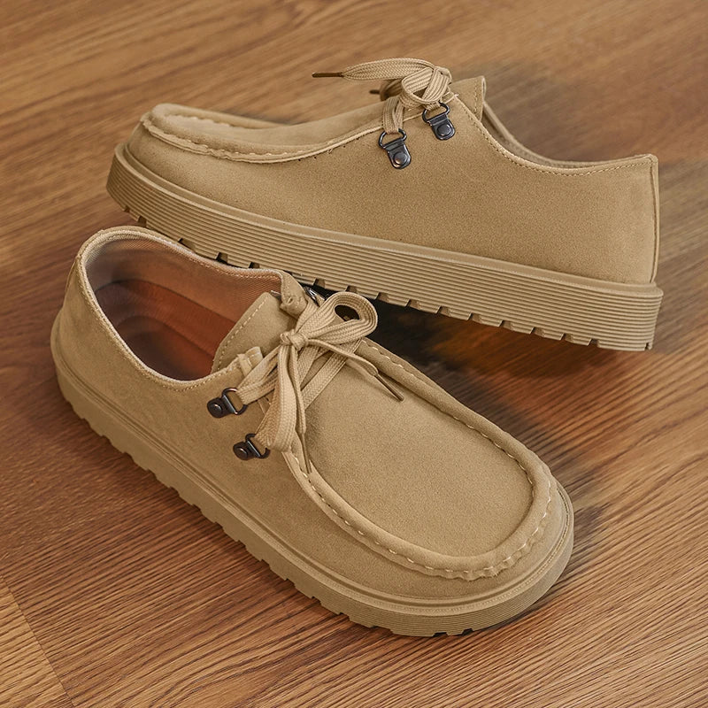 Men's thick-sole casual shoes Four seasons new flat Anti slip outdoor walking shoes Fashion light soft soled sports tide shoes