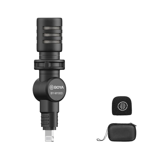 BOYA BY-M100D Plug &amp; Play iPhone Mini Microphone for iPhone ipad iOS Smartphones Podcast Liver Stream Tiktok YouTube Video Vlog Default Title