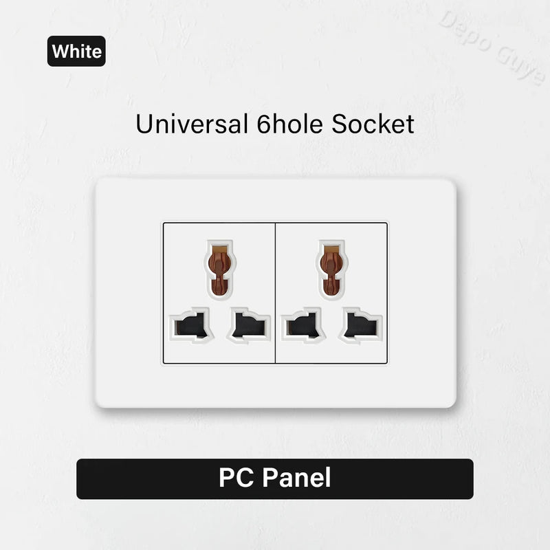 EU Korea Standard 4*2 Wall Light Switch Socket,USB Type-c 20W Fast Charger plug,1/2/3/4/Gang 2 Way Switch PC Panel Power ON OFF