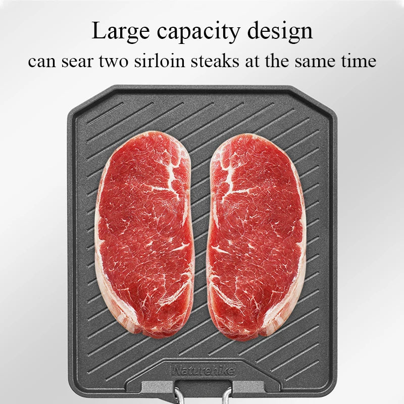 Naturehike Non Stick Frying Pan Folding Large Capacity Cooking Set Portable Picnic Grill Tray Hiking Bbq Camping Oven Plate