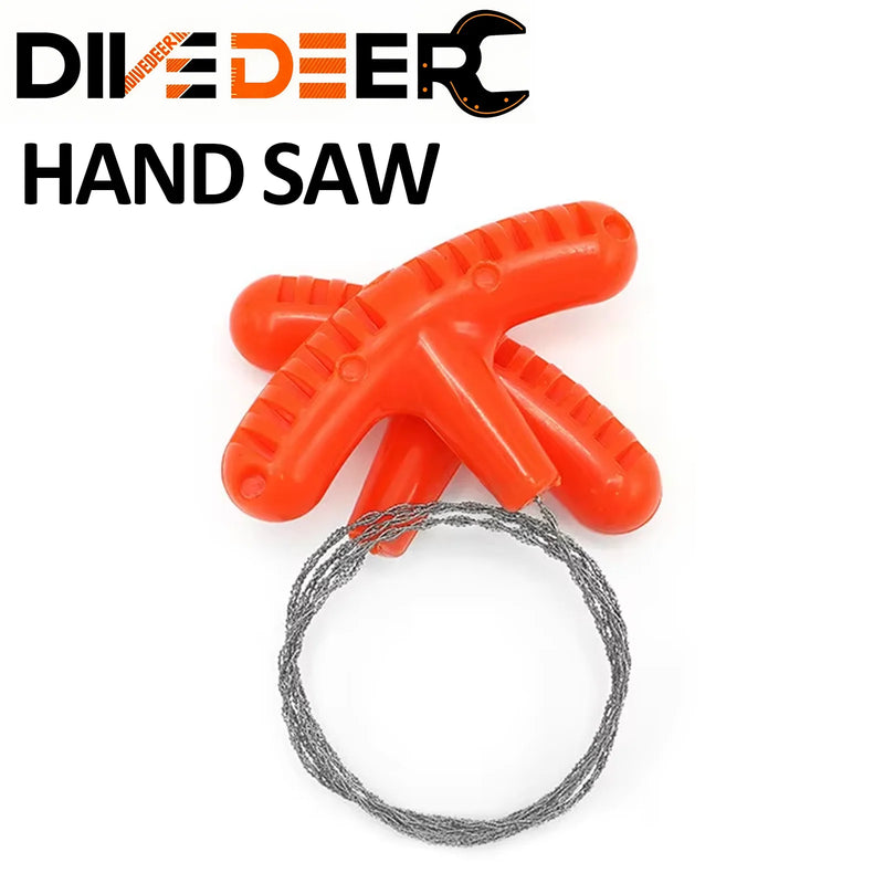 Outdoor Camping Hiking hand rope saw Portable Stainless Steel Wire Saw with Finger Handle Survive Tool camping accsesorios