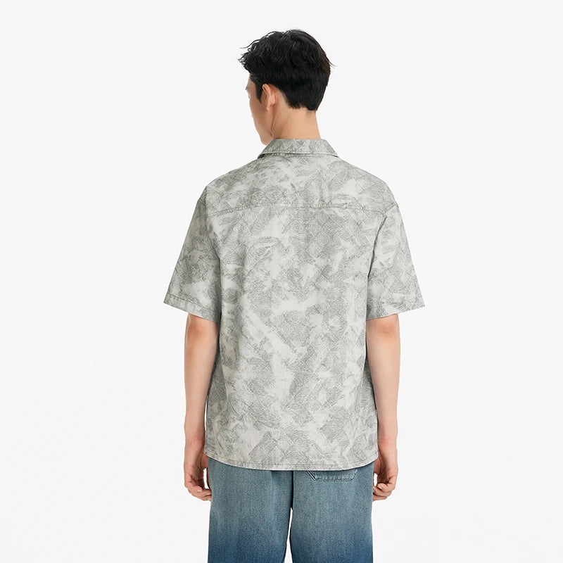 Semir Mens Shirt 2026 Denim Cool Feeling Loose Short Sleeve Lightweight Casual Fashion