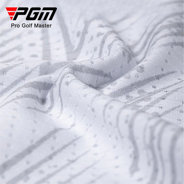 PGM Golf Men's Summer Short sleeved T-shirt Printed Polo Shirt Mesh Breathable Moisture Absorbing Quick drying Sports Top YF913