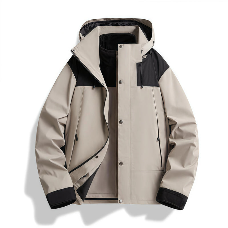 Graphene energy double-sided velvet inner tank 3-in-1 Windbreaker Windproof Cold-proof Wear-resistant  Fashion Style