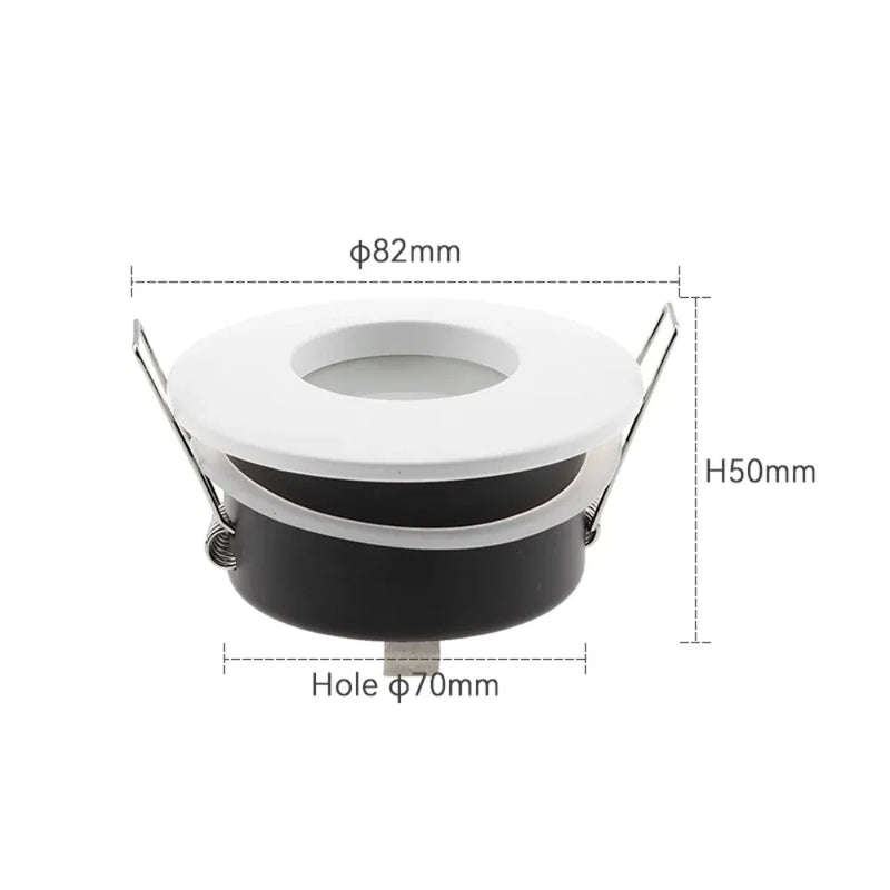 JOYINLED Recessed Spotlights GU10 MR16 Frame IP65 Aluminium White Bathroom Mounting Frame for LED Waterproof Recessed Lights
