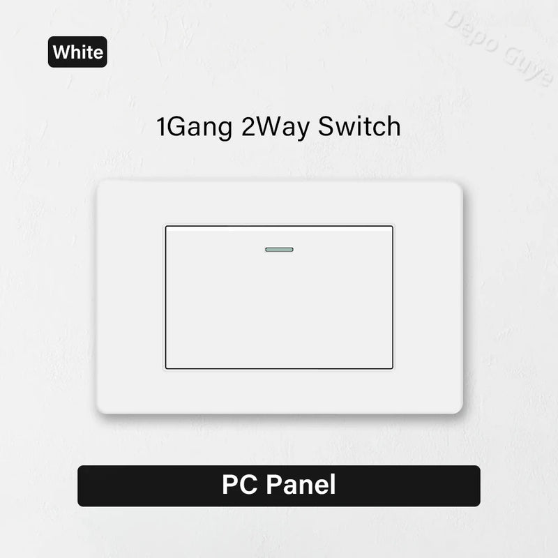 EU Korea Standard 4*2 Wall Light Switch Socket,USB Type-c 20W Fast Charger plug,1/2/3/4/Gang 2 Way Switch PC Panel Power ON OFF