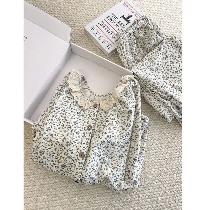 Comfort for Homewear Long Sleeve Pajamas Autumn Sleepwear Women Soft 2 Piece Pyjamas Nightwear Home Clothes Loungewear Suit