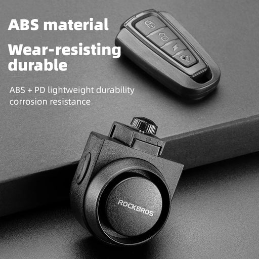 ROCKBROS Bicycle Bell Type-C Anti Theft Electric Horn Wireless Remote Control IPX5 Bike Hidden Installation Bicycle Accessory