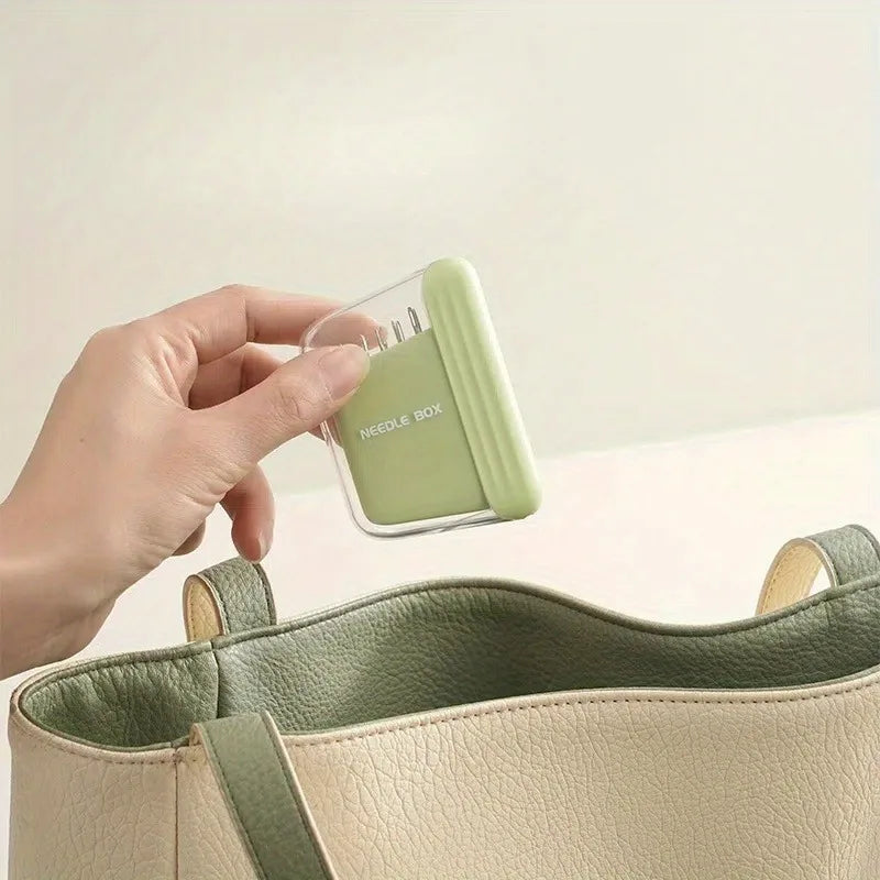 1pc Fashion Portable Magnetic Sewing Box Home High-end Quality Mending Tool Needle and Thread Storage Box Set.