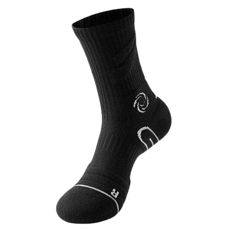 WRELS 1/2/3 Pairs Basketball Crew Socks Cushioned Athletic Socks Men Women Moisture Wicking Arch Support Running Sports Socks