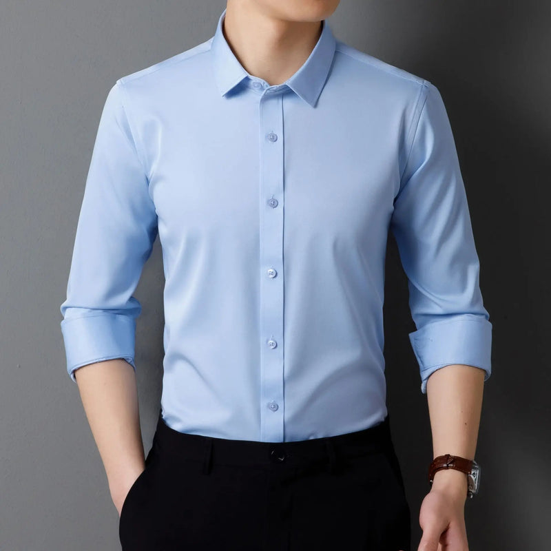 Deep Purple Men's Dress Shirt, Perfect for Weddings, Parties, Business Events, and Performances. White,Black,Blue,Red,Gray,Pink.