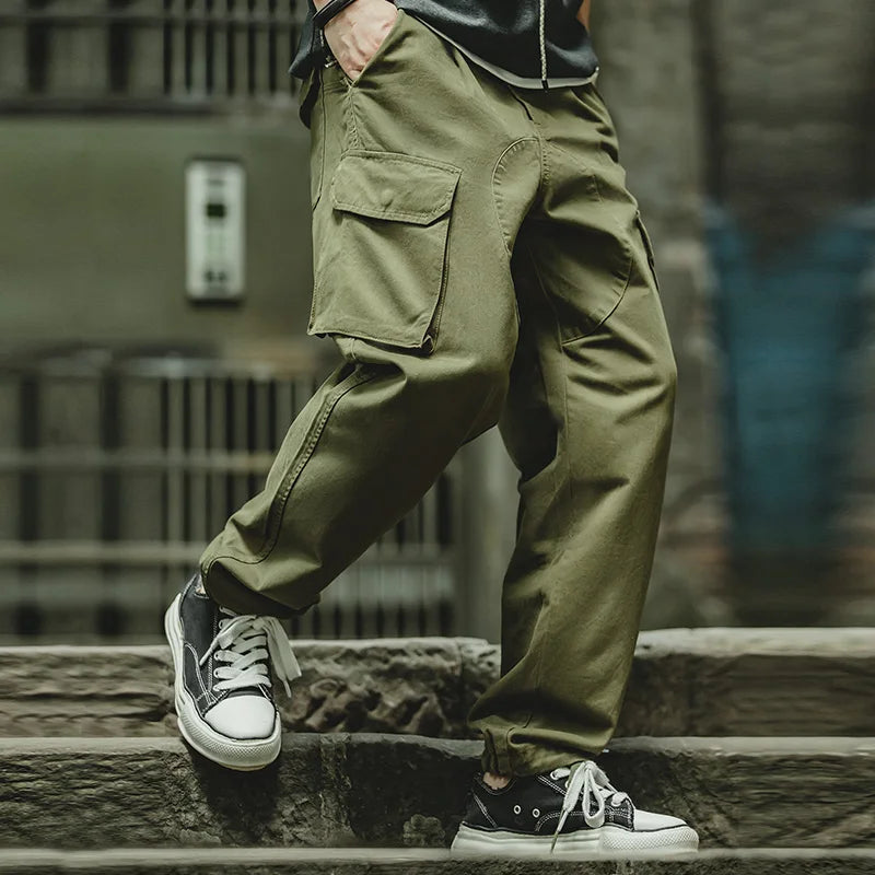 ខោ Maden Vintage Tactical Cargo៖ ខោជើងវែងកប្បាស ១០០% មានហោប៉ៅធំសម្រាប់ស្លៀកតាមផ្លូវ