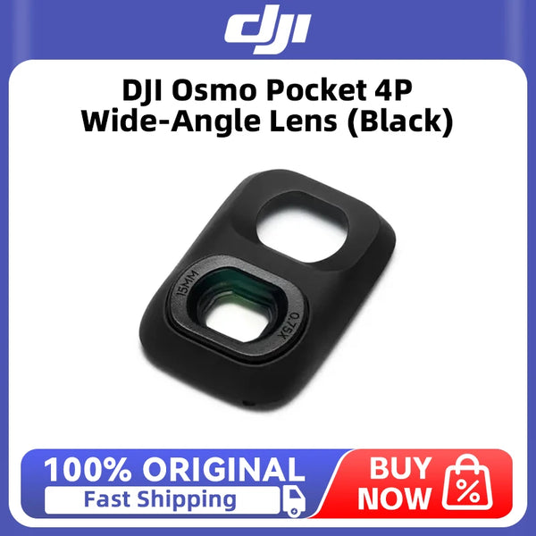 DJI Osmo Pocket 4P Wide-Angle Lens (Black) Attach the Wide-Angle Lens to expand the FOV to 108°