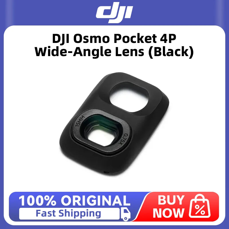 DJI Osmo Pocket 4P Wide-Angle Lens (Black) Attach the Wide-Angle Lens to expand the FOV to 108°