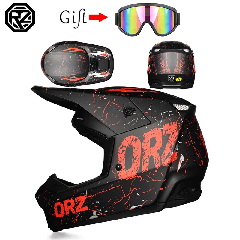 ORZ Motorcycle helmet children off-road helmet bike downhill AM DH cross helmet capacete motocross casco