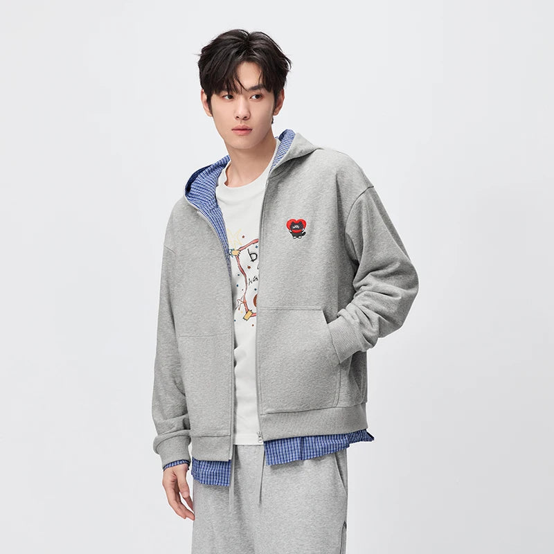 Semir Men Jacket Mock Layer Knit Panel Loose Fit 2026 Autumn Urban Casual Couple Style Lightweight Everyday Outerwear