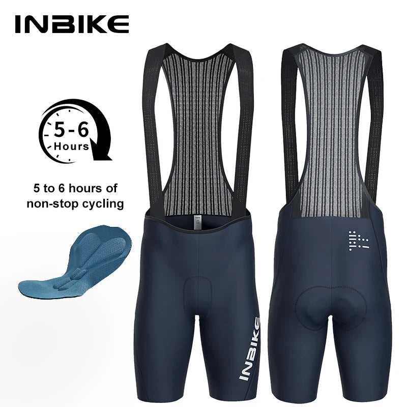 INBIKE Men's Cycling Bike Bib Shorts 4D Padded Breathable Summer Road Bike Biking Clothing for Cycle Bicycle Bib Tights Padding