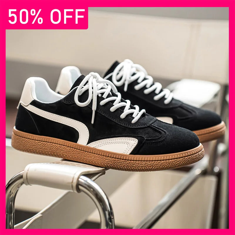 Men Board Shoes 2026 Spring New Item Suede Leather Low Cut Breathable Fashionable Comfortable Versatile Casual Sports Mens Shoes