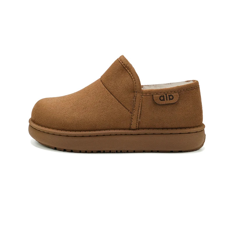 Men's slip on snow boots winter light warm plush casual cotton boots fashion soft-soled non-slip comfort outdoor walking boots