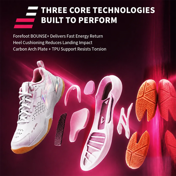 ស្បែកជើងវាយសី Li-Ning Unisex BLADE MAX BOOM ទន់ស្រួល មានខ្យល់ចេញចូលបានល្អ ស្បែកជើងប្រកួតប្រជែង LiNing AYAU003