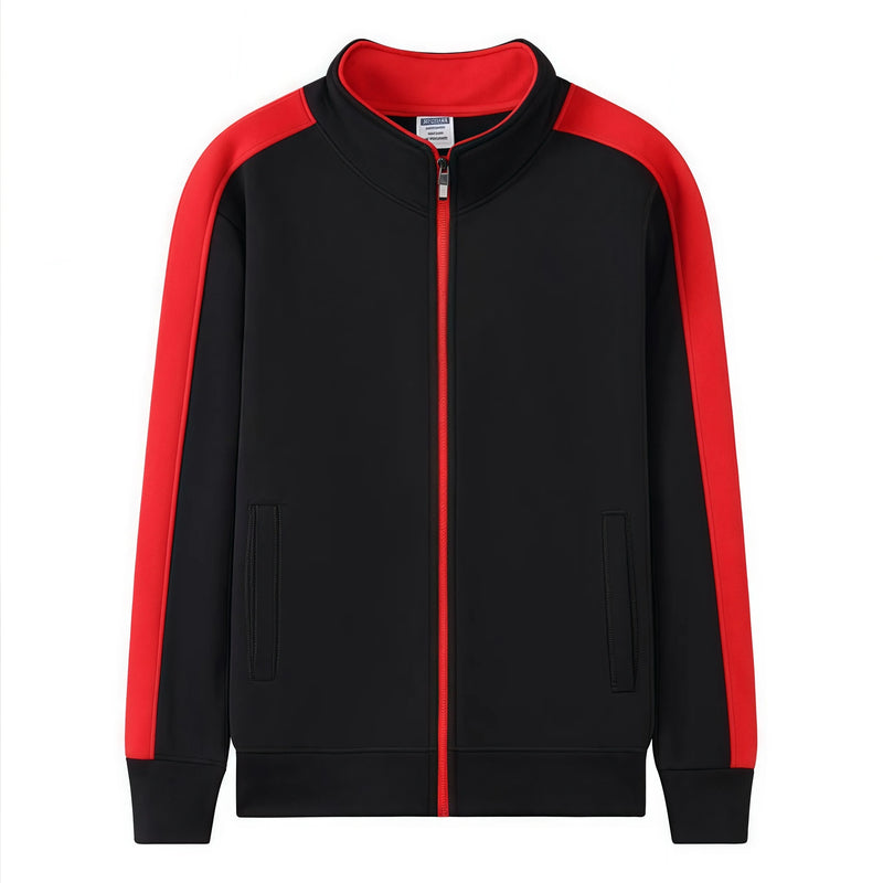 Autumn and Winter Casual Fleece Zipper Cardigan Stand-Up Collar Sweatshirt Custom-Made Work Clothes with Printed Logo