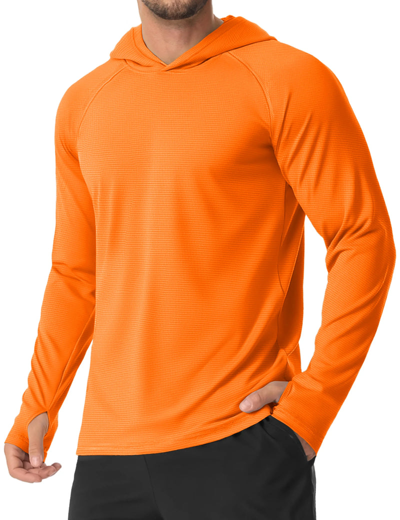 TACVASEN Lightweight Sun Protection Shirts Hoodie Mens UPF 50+ UV-Proof Fishing Travel T-Shirts Breathable Micro-grid T shirts