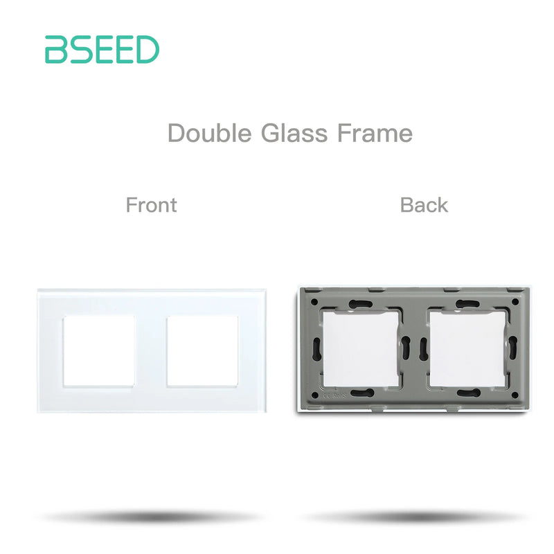 BSEED WIFI Touch Light Switch Part Glass Panel Only Smart Wifi Switch Function DIY Part EU Wifi Socket Outlets Parts